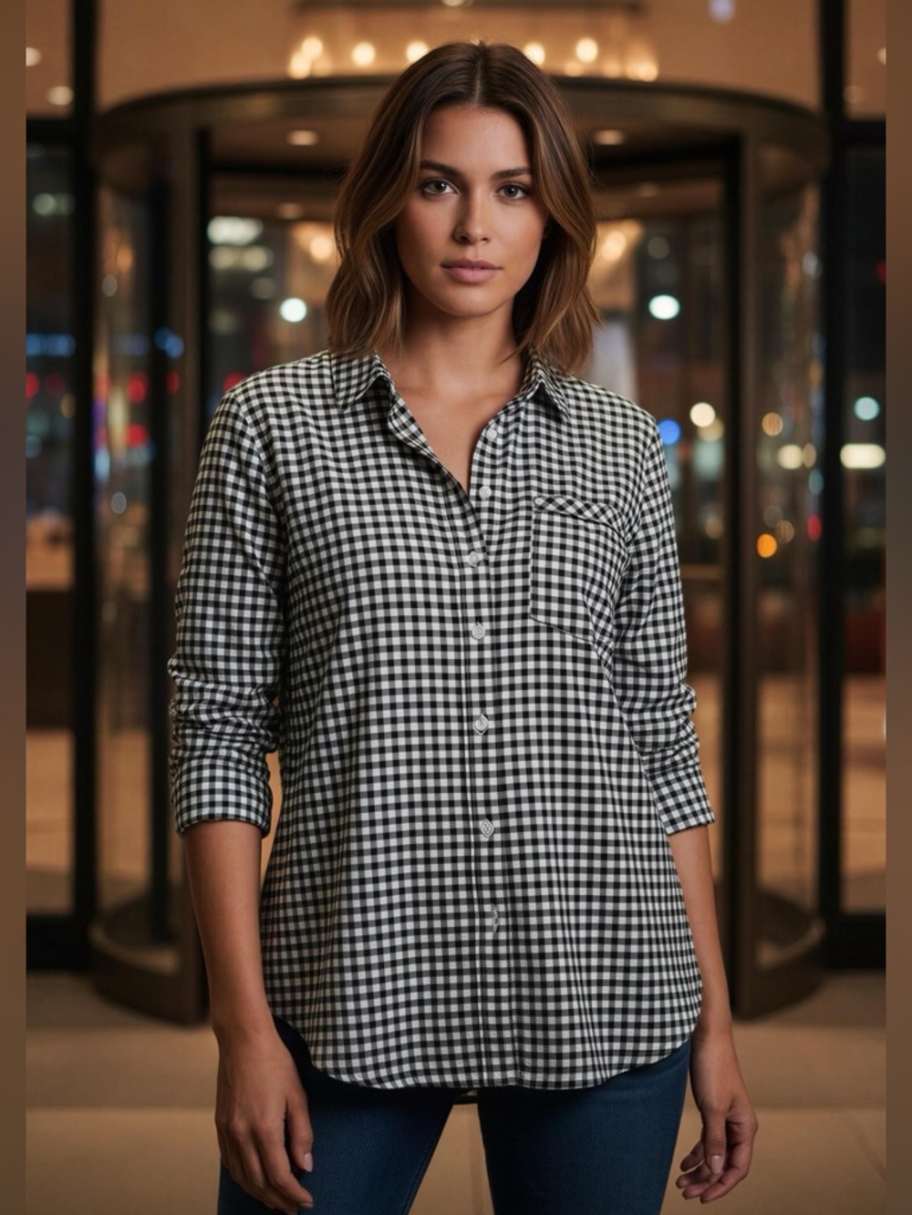 Lane Bryant Lightweight Button Down Shirt